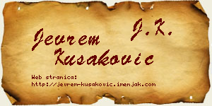Jevrem Kušaković vizit kartica
